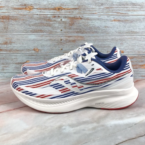 NEW Saucony Guide 15 Running Shoe Women’s in White/Red/Blue - Picture 4 of 10